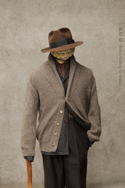 Shawl Collar Cardigan - Dark Grey - 48 (M), 52(XL) (NO RETURN)