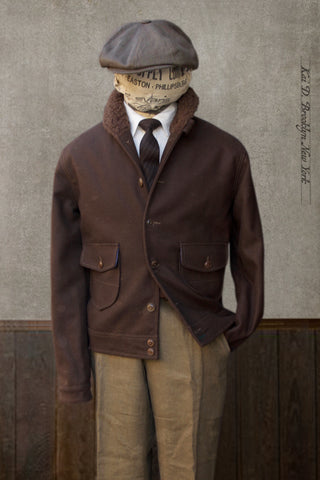 Shawl Collar Pioneer Jacket - Deep Brown - M, L, XL (NO RETURN)