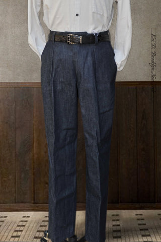 Sheffield Trousers - Raw Cotton Hemp Denim - S, M, L