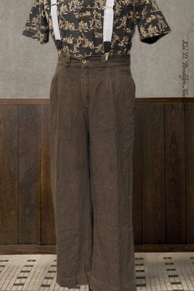 Sheffield Trousers - Olive Brown - L (size 34) (NO RETURN)