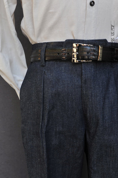 Sheffield Trousers - Raw Cotton Hemp Denim - S, M, L