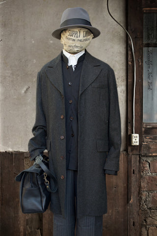 Shelby Over Coat - Herringbone Wool - M, L, XL (NO RETURN)