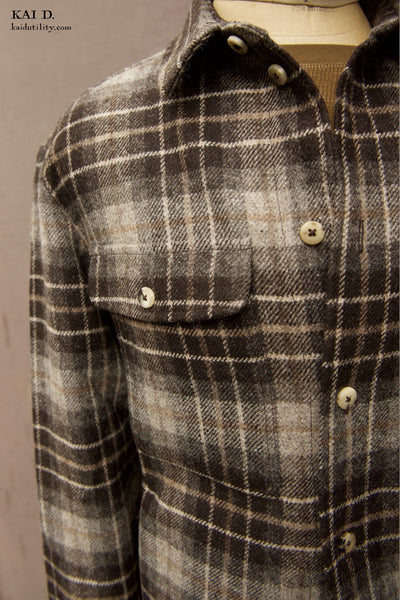 Parisian Two Pocket Overshirt - Shepherd's Check - M, L