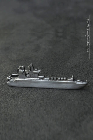 Vintage Tie Clip - Container Ship