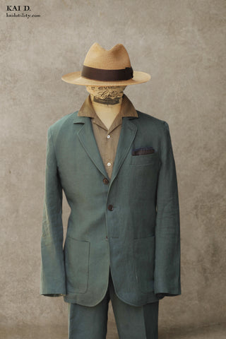 Shoemaker's Jacket - Jade Belgian Linen - S, M, L