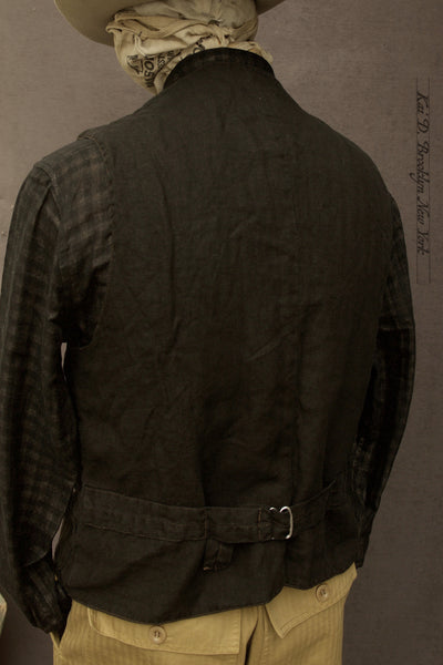 Shoemaker's Vest - Over Dyed Linen - S, L, XL (NO RETURN)
