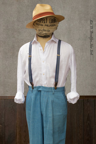 Sicily Linen Dress Shirt - Sicily White - 40, 42, 44 (Relaxed fit, longer body length, sleeve length)