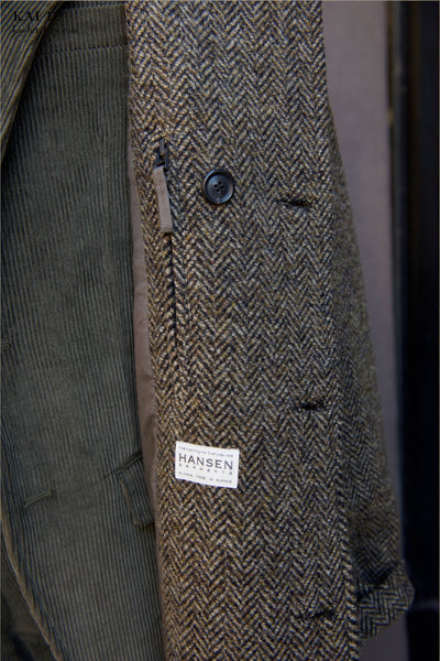 Sigurd Long Coat - Wool Herringbone - S, M