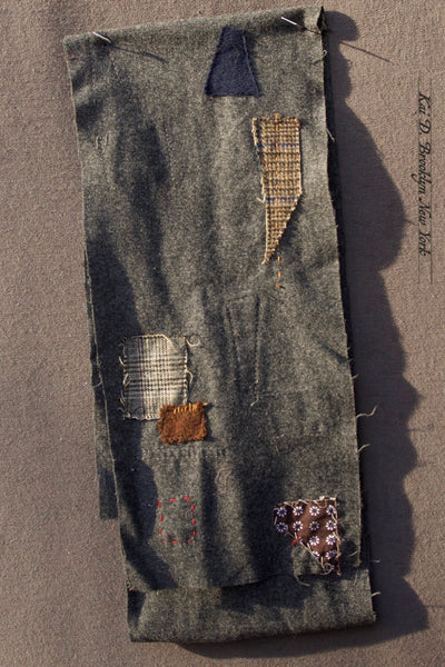 Skinny Boro Scarf - Wool Flannel  A