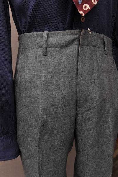 Light Belgian Linen Borough Pants - Slate Grey - 30, 32, 34, 36, 38