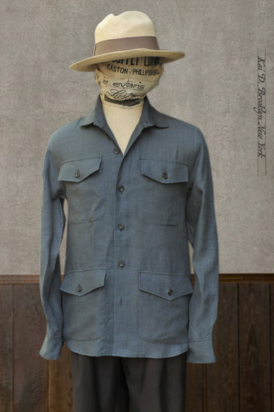 Kai D Utility — Degas Work Jacket - Japanese Linen - S, M, XL