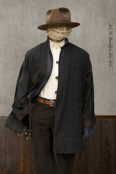 Japanese Farmer Coat - Slub Cotton Tweed - S (NO RETURN)