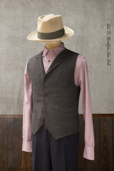 Doyle Vest - Tonal Checked Wool - S, XL