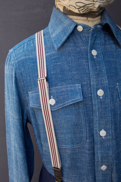 LS Smith Shirt - Indigo/Natural  - 2 (M), 4 (XL)