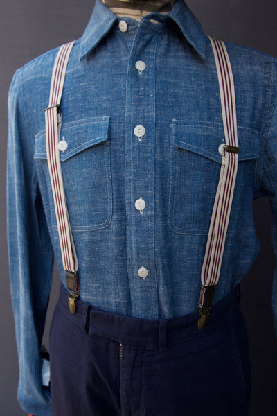 LS Smith Shirt - Indigo/Natural  - 2 (M), 4 (XL)