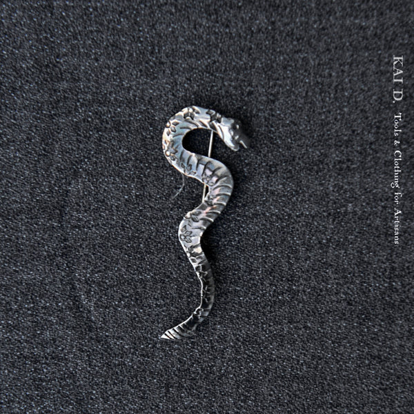 Sterling Silver Brooch - Snake