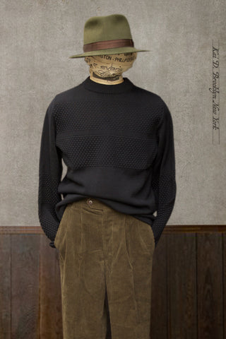 Fisherman Sweater - Navy - M, L, XL