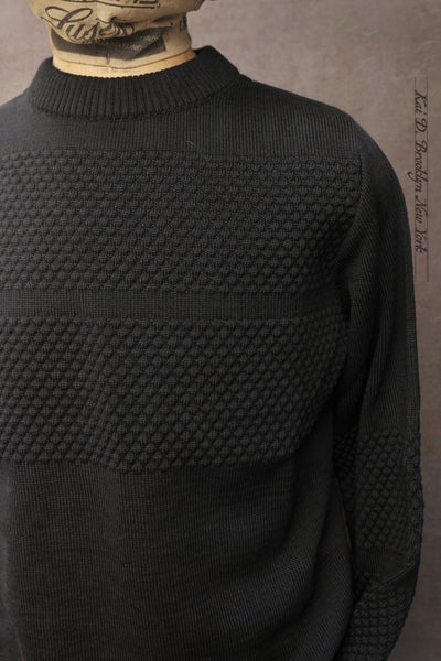 Fisherman Sweater - Navy - M, L, XL
