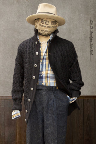 Stark Cardigan - Navy - M, XL