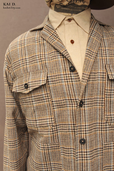 Stefan Shirt Jacket - Multi Color Plaid - M, L, XL
