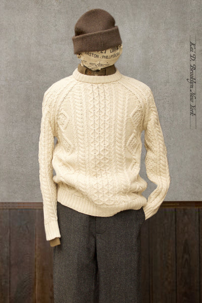 Merino Cashmere Cable Sweater - Rope - 3 (S/M), 4, 5, 6