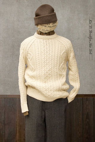 Merino Cashmere Cable Sweater - Rope - 3 (S/M), 4, 5, 6