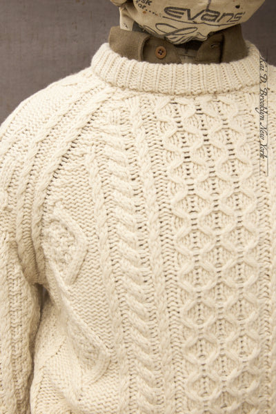 Merino Cashmere Cable Sweater - Rope - 3 (S/M), 4, 5, 6