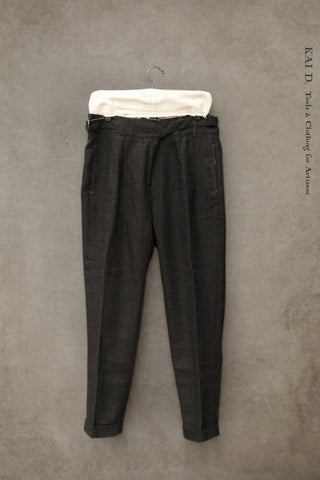 Isa Belted Pants - Stipple Weave - S, L