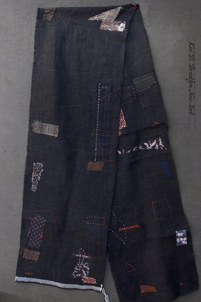 Boro Scarf - Texture Linen Wool A