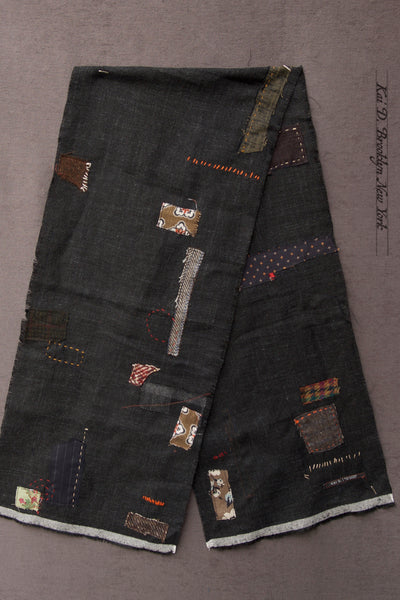 Boro Scarf - Texture Linen Wool
