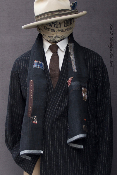 Boro Scarf - Texture Linen Wool