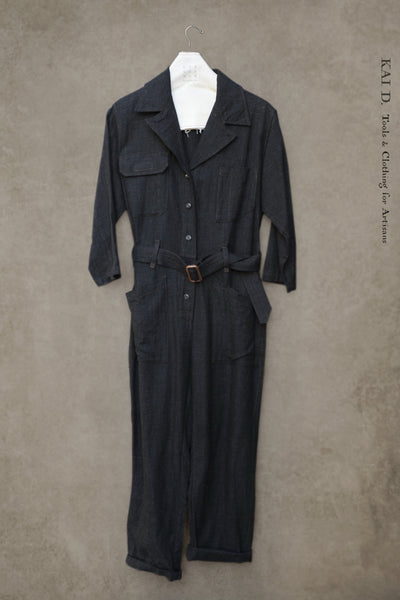 Earhart Jumpsuit, Stipple Weave - M, L