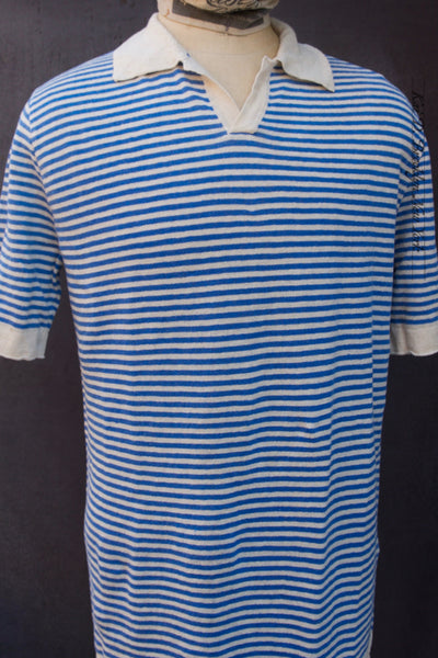 Awning Stripe Polo - Blue/White - L, XL (NO RETURN)
