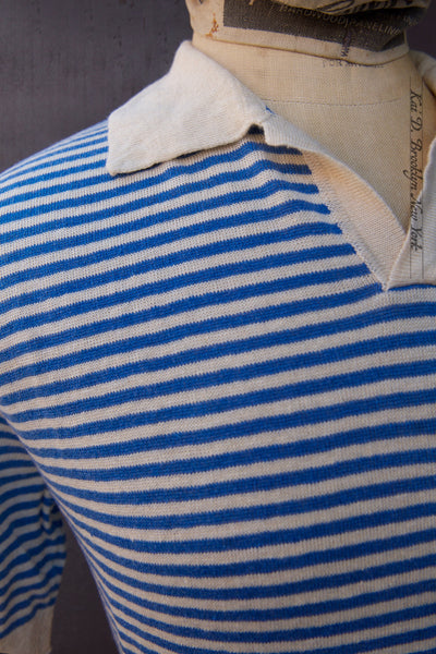 Awning Stripe Polo - Blue/White - L, XL (NO RETURN)