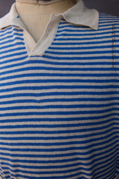 Awning Stripe Polo - Blue/White - L, XL (NO RETURN)