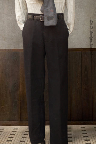 Bosun Pants - Sturdy Brushed Cotton - Black - 30, 32, 34, 36