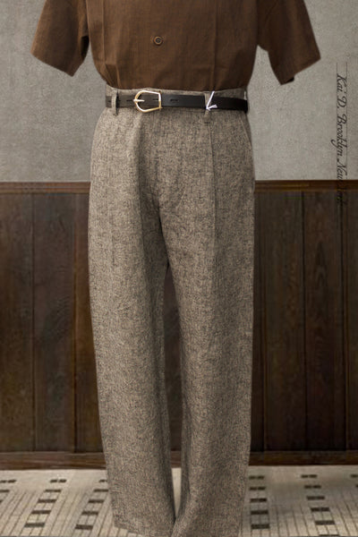 Sheffield Trousers - Black/Grey Summer Tweed - S, M, L