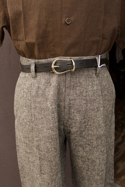 Sheffield Trousers - Black/Grey Summer Tweed - S, M, L