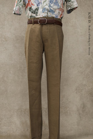 Finn Trousers - Khaki LInen - L, XL