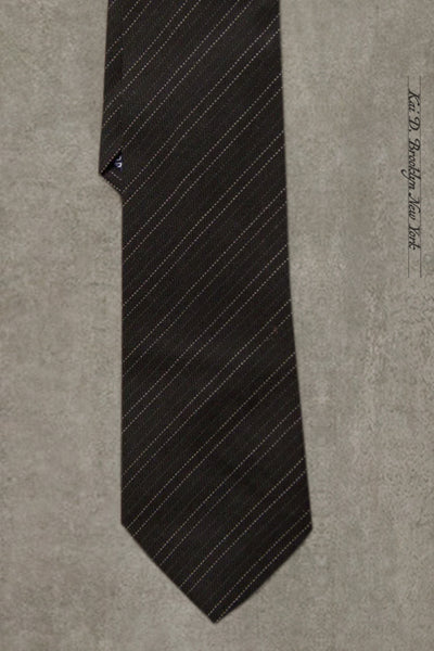 Super 120s Wool Tie - Black