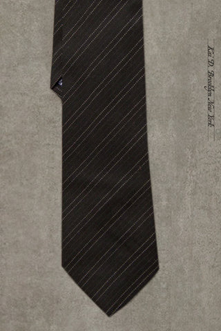 Super 120s Wool Tie - Black