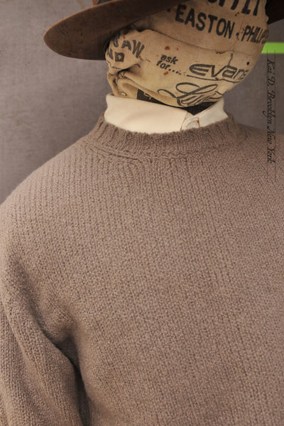 Soft Boucle Wool Sweater - Taupe -  M, L, XL