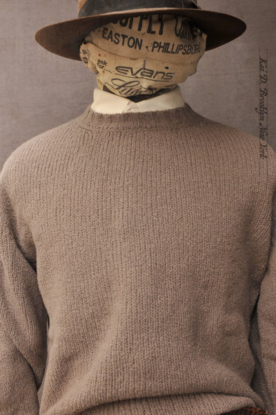 Soft Boucle Wool Sweater - Taupe -  M, L, XL
