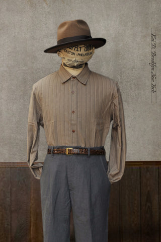 Delancey Shirt - Novel Sashiko Stripe - XL