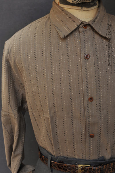 Delancey Shirt - Novel Sashiko Stripe - XL