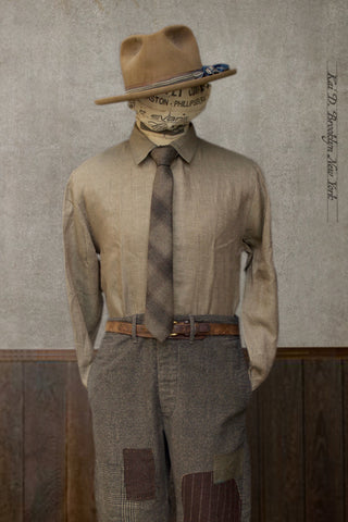 Delancey Shirt - Italian Linen - Taupe Heather - M, L, XL