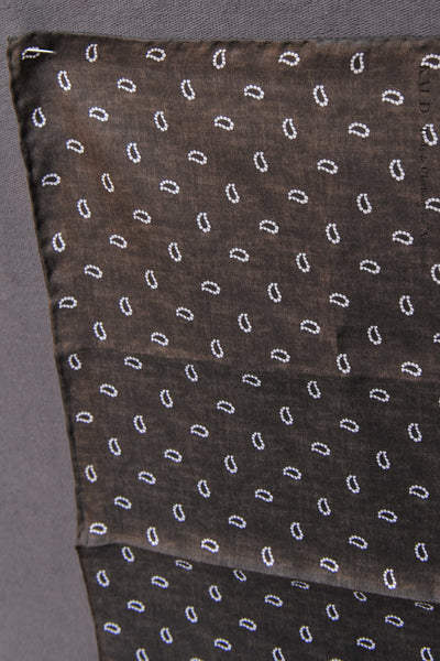Silk Bandana/Pocket Square - Tear Drop Paisley
