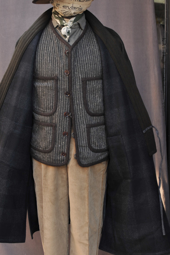 Kai D Utility — Full Length Japanese Farmer Coat - Terra