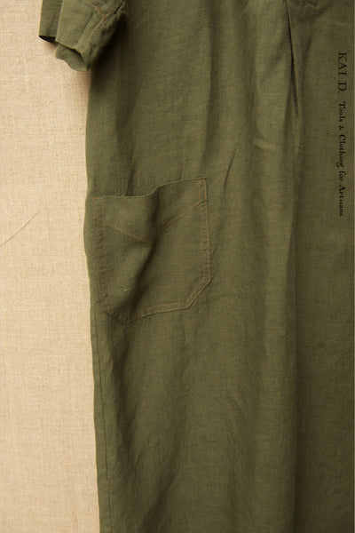 Irina Dress - Belgian Linen - Thyme - S