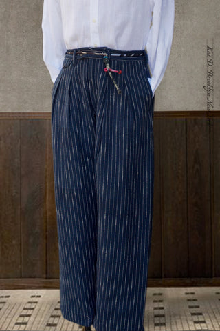 Shakoor Wide Cut Pants -  Dark Blue - 2, 3